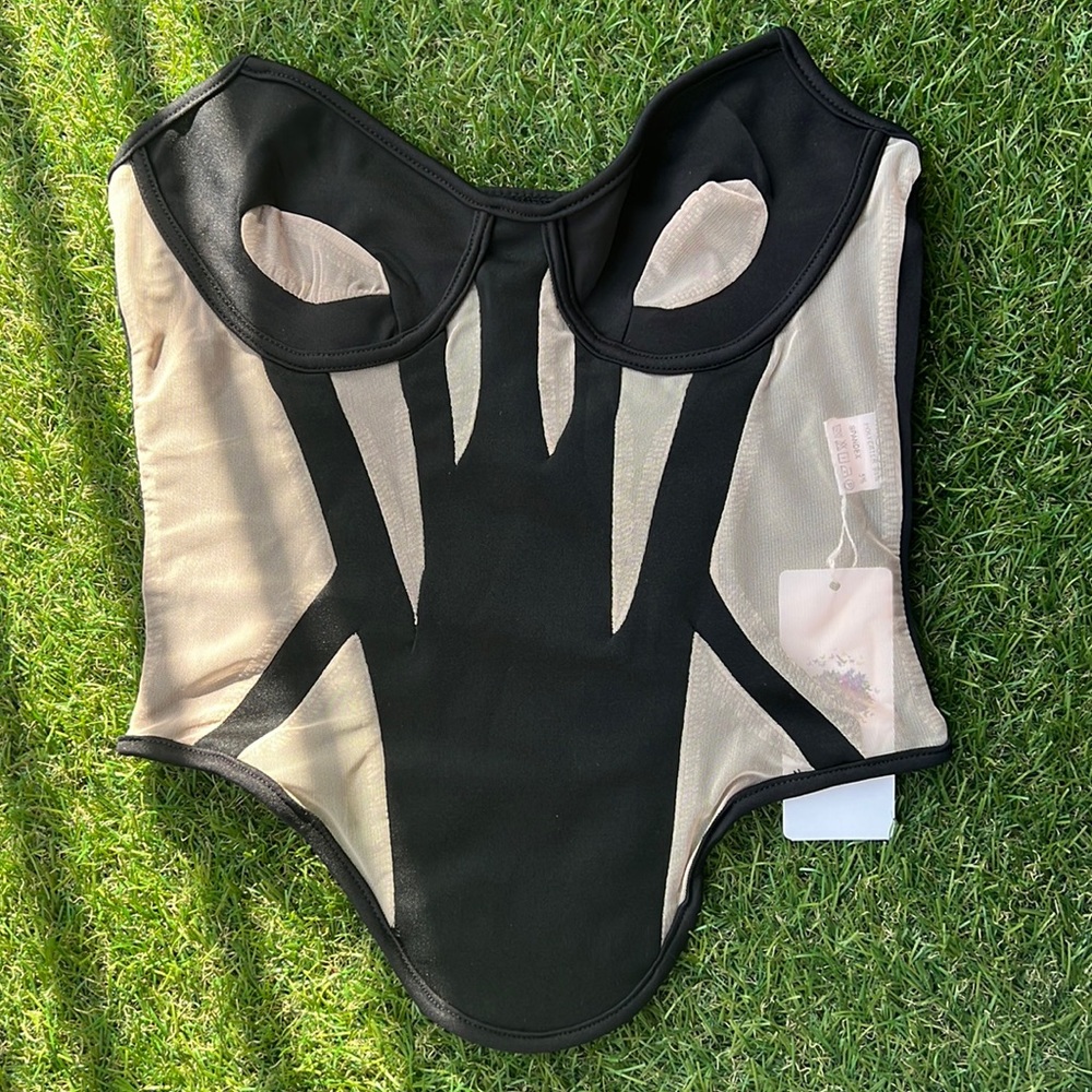 Brand new body fitted cutout corset style